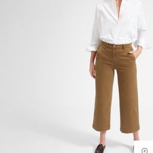 Everlane wise leg crop pants in ochre 12